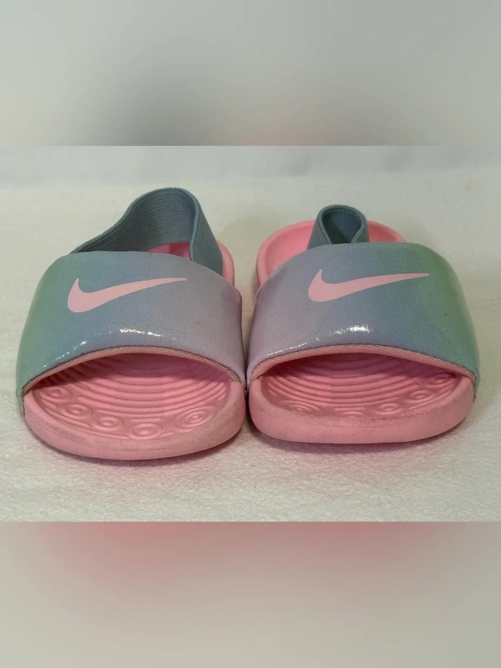 Nike Kawa SE Baby Girl’s 4C Pink & Gray Slingback Slide Sandal